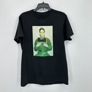Elvis Presley Tshirt Mens M Black Tee Mugshot The King‎ Music Legend Rock n Roll